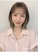 切りっぱなし外ハネミディアム/インナーカラーハイライトp北浦和