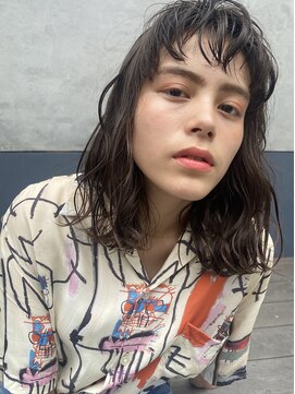 レオニード 表参道(LEONID) 眉上バング×ウェーブミディアム