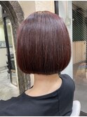 ミニボブ/カシスレッド/大倉山/カシスピンク/大人女子/艶感/30代