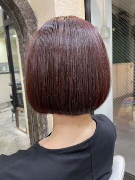 スタジオドーム(studio DOmE) ミニボブ/カシスレッド/大倉山/カシスピンク/大人女子/艶感/30代