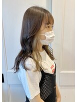 へアメイクワンプラス 四日市(HAIR MAKE ONEplus)&nbsp;大人かわいいベージュイヤリングカラー10代20代ブリーチあり