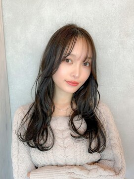 シーシンジュク 新宿南口(Sea shinjuku) 韓国風前髪×ショコラアッシュ【髪質改善/ふんわりカール/新宿】