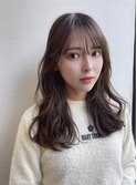 _顔まわりカット×ブラウンベージュ