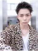 アッシュブラック/マッシュパーマ/刈り上げ/ツーブロック
