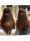 《★髪質改善うる艶ストレート＋カット★》【before→after】