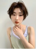 ボブショートボブ縮毛矯正ベージュグレージュ門前仲町