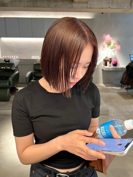 リール(rire) rireイメチェン前髪アンブレラカラーこなれミディウェーブパーマ