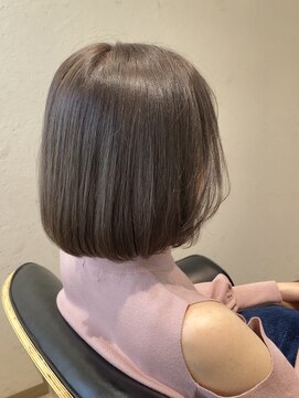 ニコヘアデザイン(NICO hair design) 1ブリーチグレージュ　ボブ