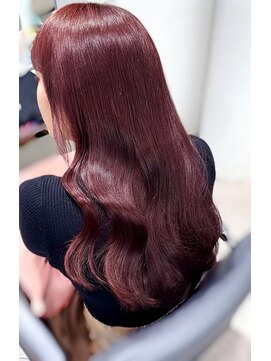 ユーフォリア 渋谷グランデ(Euphoria SHIBUYA GRANDE) ブリーチなしWカラーのワインレッド♪