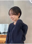 シースルーバング/マッシュショート/ショートボブ/丸みショート
