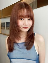 トリッカ シブヤ(TRICCA SHIBUYA)&nbsp;ブラウンオレンジ/明るめカラー/レイヤー/10代/20代/30代/