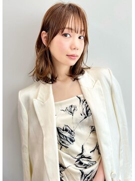 ラノバイヘアー 京都(Lano by HAIR) 20代30代40代50代小顔ミディアム外ハネボブアッシュ
