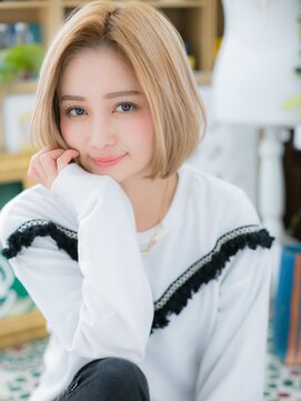 カバーヘア ブリス 川口(COVER HAIR bliss) カジュアルハイトーンカラー切りっぱなしボブc6川口10代20代30代