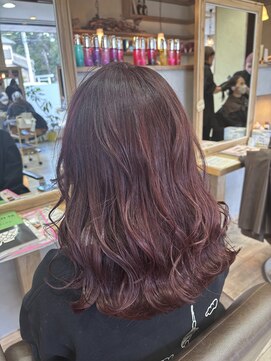 ヘア ロンドン カフェ(HAIR LONDON CAFE) カシスピンクで春カラー