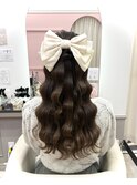 ハーフアップ×ウェーブ巻き☆