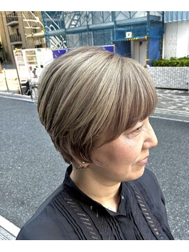 オーガニック アトリエ 大宮(organic+atelier) 夏カラー白髪ぼかしハイライト×小顔カット◎40代50代艶髪