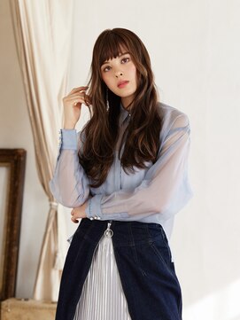 カバーヘア ブリス 大宮西口(COVER HAIR bliss) 大人ガーリーぱっつん前髪ハイライトロングレイヤーtk1大宮