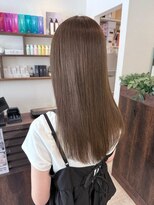 オーバルヘアー(OVAL hair)&nbsp;ブリーチなしダブルカラー/マロンベージュ/ストレートロング