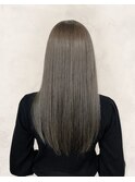 ◎冬のココアベージュで叶う透明感シースルーバング