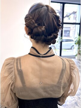 リボンアレンジ♪お呼ばれヘアセット♪