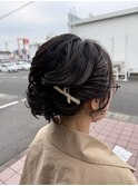 結婚式およばれアレンジ　ショートボブ編
