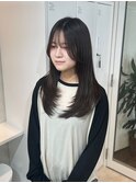 黒髪/セクシーミディ/こなれミディ/段カット/レイヤー
