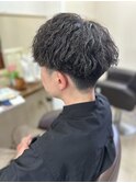 【見附　今町】メンズ　黒髪　波巻き　スパイラル