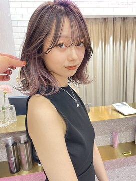 ロンド レア 天神大名店(Lond Le’a) ダブルカラー/インナーカラー/イヤリングカラー/こなれミディ