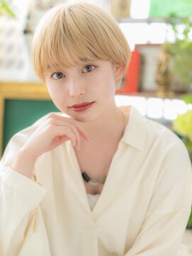 カバーヘア ブリス 志木南口駅前店(COVER HAIR bliss) 外国人風ハイトーンカラーショートマッシュTb1志木10代20代30代