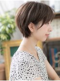★ダークグレージュカラーモード耳だしショート20代30代40代★9