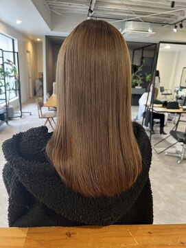 ナンバー(number+) 透明感カラー★20代30代ダブルカラーシフォンベージュ