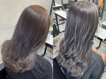パヌポン 原宿表参道(PANUPON)の写真/お客様の"なりたい"髪型、顔周りのレイヤー、乾かすだけで決まる再現性のあるスタイル！【インナーカラー】