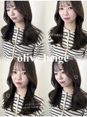 【宮川】ブリーチ無しオリーブベージュ×レイヤーカット