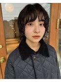 黒髪レイヤーボブ