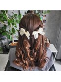 ハーフアップ