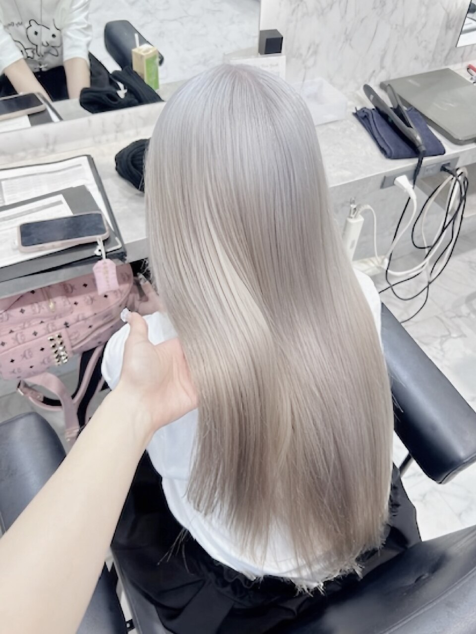 スノーホワイト#シールエクステ#ホワイトグレージュ#韓国#小倉