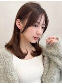 くびれヘア艶感前髪グランマッシュモテ髪小顔カットうる艶髪