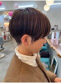 刈り上げショート◎刈り上げマッシュショートナチュラルブラウン