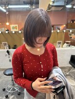 チャプター 問屋町(chapter)&nbsp;ケアブリーチラベンダーグレージュカラー顔まわりボブレイヤー