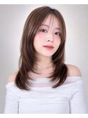 ミルクティーブロンド/ダークブルー/デジタルパーマ/渋谷
