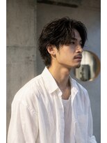 キュー(Cue_) メンズ大人マッシュウルフソフトツイストニュアンスパーマ