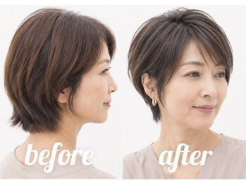 モンド ヘアクリエーション 和田店(monde hair creation)の写真/トップのボリュームや絶壁が気になる方に360度美しいシルエットへ。若々しく見せる似合わせショートが人気