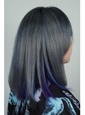 シルバーカラーin寒色メッシュ