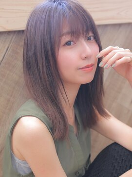 アグ ヘアー ネイビー 鶴岡東原店(Agu hair navy) 《Agu hair》軽めに仕上がる外ハネストレートミディ