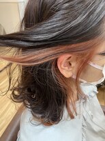 ルシード スタイル レクラ 栄生店(L'UCIDO STYLE L'eclat) コーラルピンクのインナーカラー