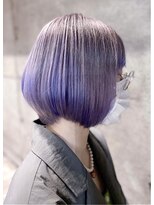 アール 西新井店(ar)&nbsp;ショートミニボブ×ラベンダー×ブルーバイオレット裾カラー