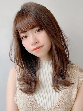 リヤン 表参道(lyann) ベビーバングボブルフナチュラルカールビターショコラベージュ