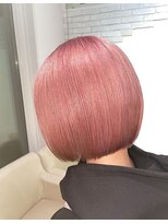 リッシュ 都賀店(Lish)&nbsp;ピンクアッシュ×切りっぱなしぱっつんボブ