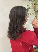 くせ毛perm ミディアムパーマ くせ毛風パーマ プードルパーマ