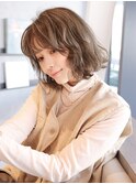 シースルーバング/くせ毛風/波巻き/エアリーミディ/本牧